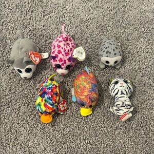 Ty Beanie Boos and Teeny Tys Plush Toy Collection - Gray, Pink, Multicolor